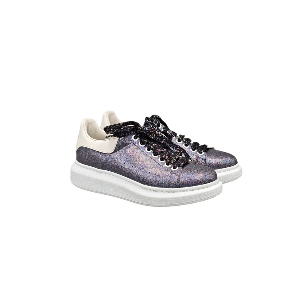 Alexander McQueen Women's Size 40 EU 10 US EUC Purple Glitter Oversized Sneakers